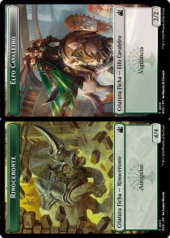 Rinoceronte 4/4 // Elfo Cavaleiro 2/2 / Rhino 4/4 // Elf Knight 2/2