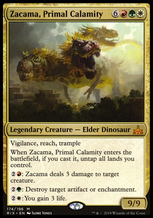 Zacama, Calamidade Primordial